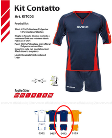 KIT CONTATTO BLUE/RED 2XS