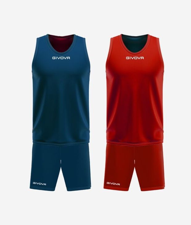 KIT DOUBLE IN MESH BLU/ROSSO Tg. M