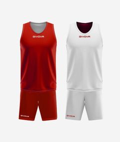 KIT DOUBLE IN MESH ROSSO/BIANCO Tg. S