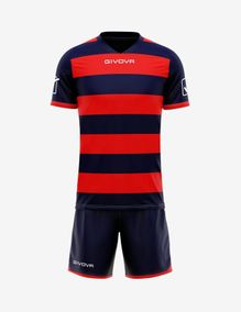KIT RUGBY BLU/ROSSO Tg. L