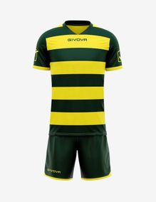 KIT RUGBY VERDE SCURO/GIALLO Tg. L