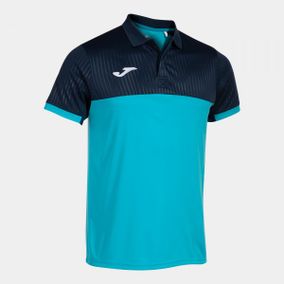 MONTREAL SHORT SLEEVE POLO FLUOR TURQUOISE-NAVY 2XS