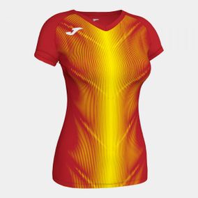 OLIMPIA T-SHIRT RED-YELLOW S/S WOMAN 2XS