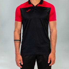 POLO SHIRT HOBBY II BLACK-RED S/S L
