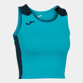 RECORD II TOP FLUOR TURQUOISE-NAVY L